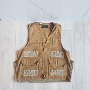 Kmart Utility Vest M Duck Canvas Mesh Pockets 70s Hunting Fishing Vtg Workwear